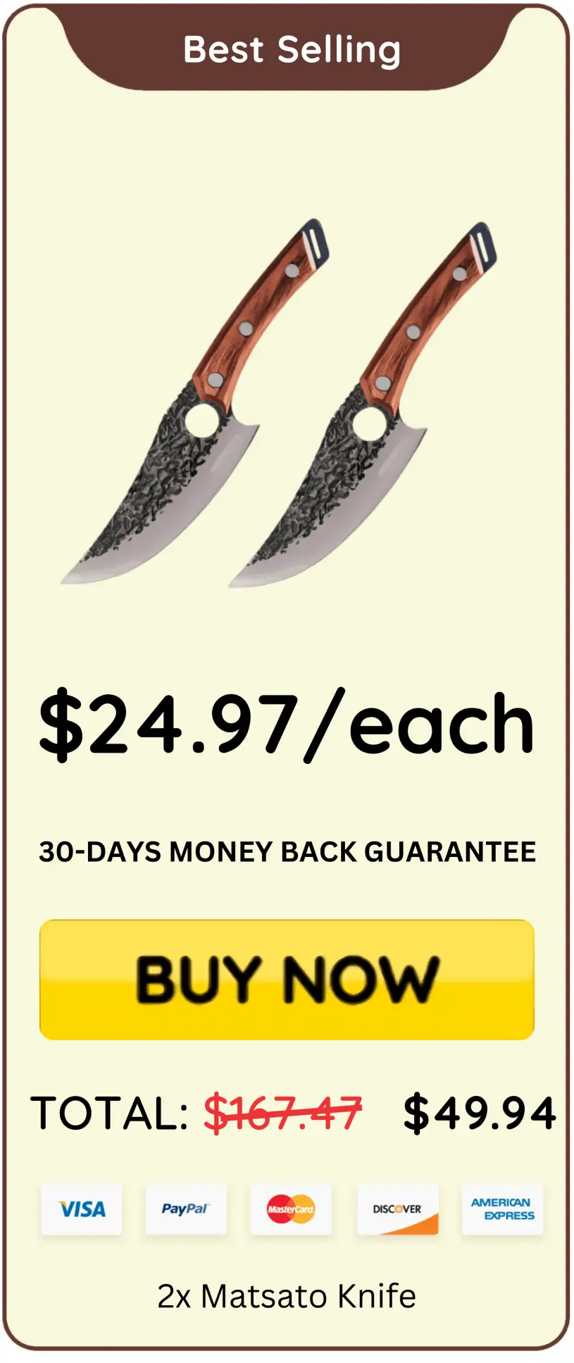 Matsato Knife offer price 